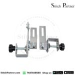 Adjustable elastic tape feeding attachment for interlock machine
