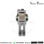 Front view of P351 steel roller presser foot