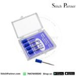 Plastic garment tagging fasteners arranged on a connected strip
