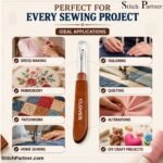 Thread cutting seam ripper for sewing and garment finishing